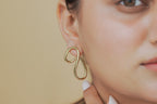 Double Loop Gold Statement Earrings