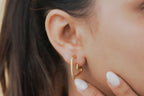 Open Heart Huggie Earrings