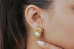 Shell & Pearl Stud Earrings