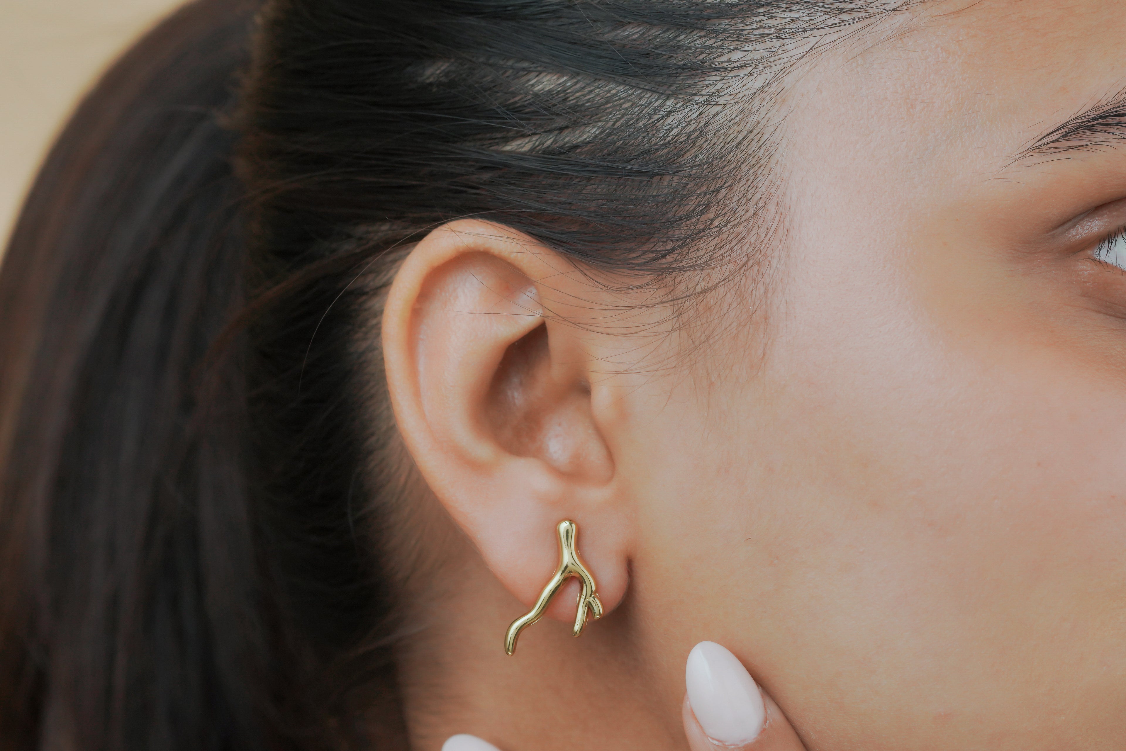 Wishbone Branch Stud Earrings