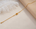 Golden Rose Heart Bracelet