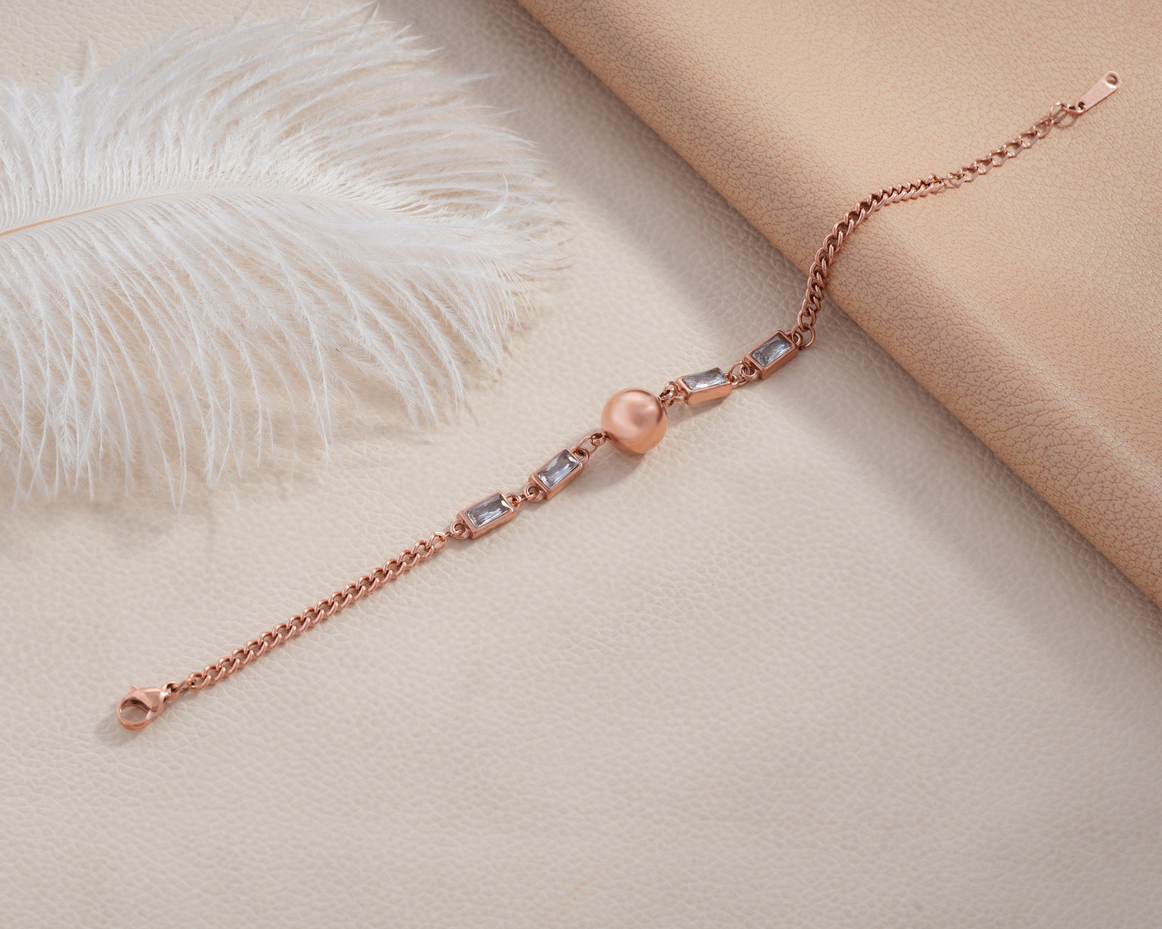 Baguette Crystal Globe Bracelet