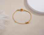 Golden Rose Heart Bracelet