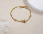 Olive Branch Herringbone Bracelet
