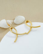Swirl Ribbon Stud Earrings