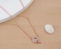 Pavé Dolphin Heart Necklace