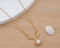 Pearl Antler Pendant Necklace