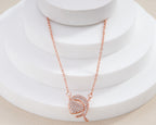 Pavé Dolphin Heart Necklace