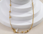 White Butterfly Station Necklace