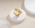 Wide Leaf Signet Ring